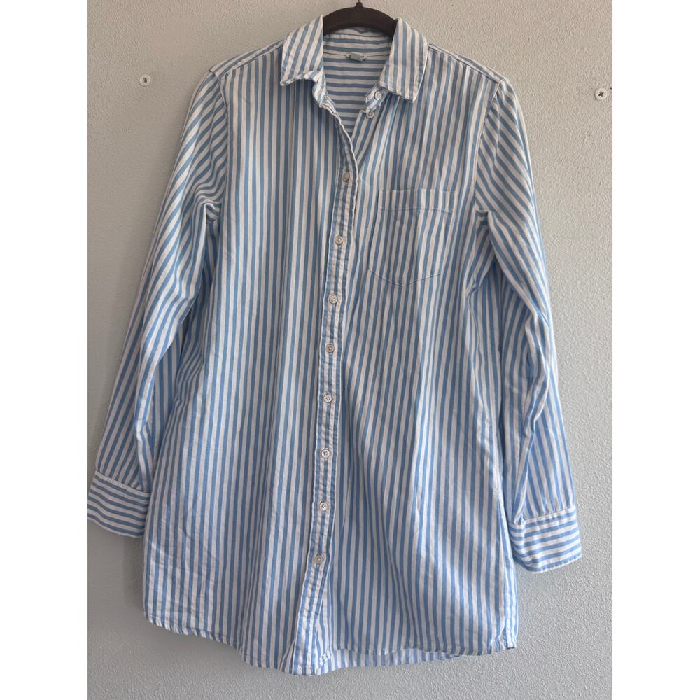 Aerie Beach blue and white striped beach coverup size XS